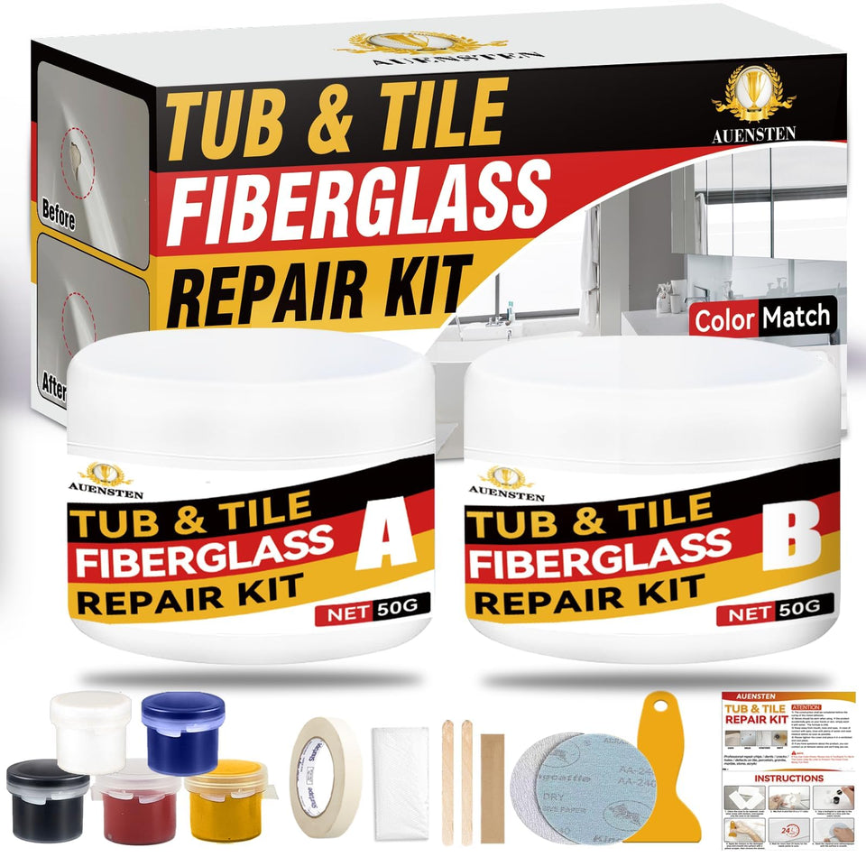 Auensten bath tub repair kit contents for quick bathroom surface fixes