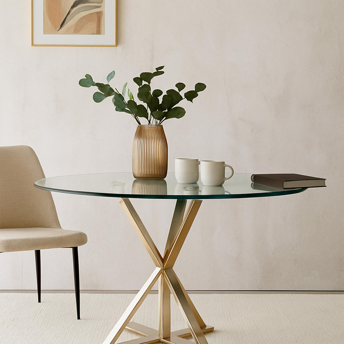 Augeno durable glass top resists scratches and watermarks during everyday use.