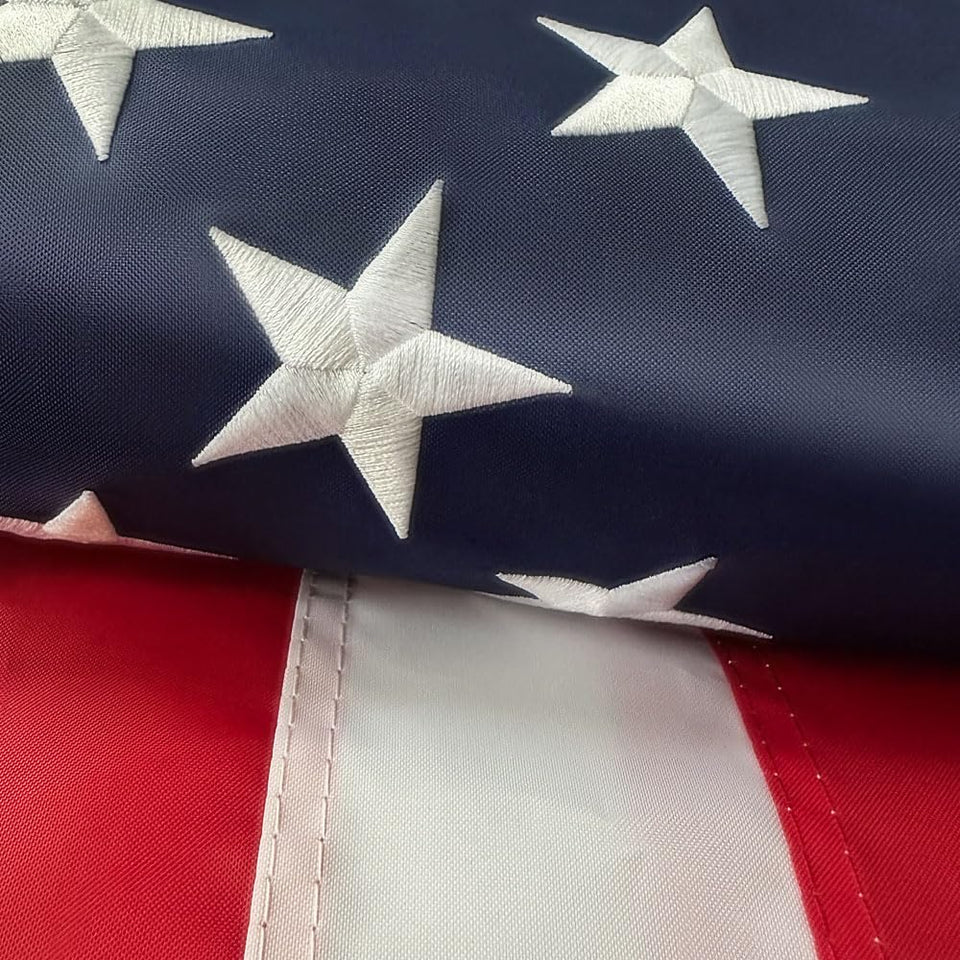 Augenstern american-flag-embroidered-stars for outdoor display, durable and fade-resistant.
