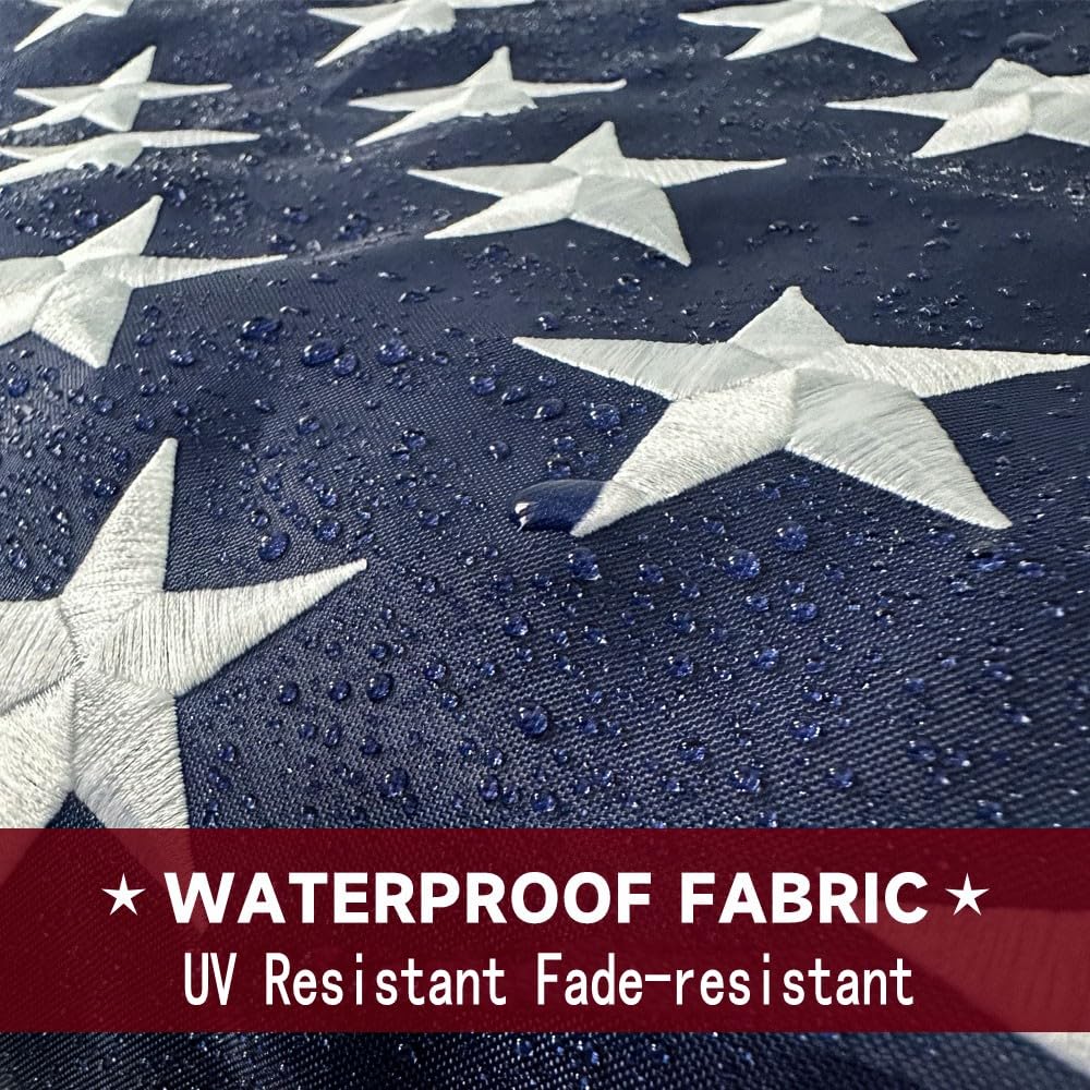 Augenstern outdoor-flag-brass-grommets easy secure hanging on standard poles.