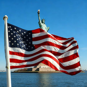 Augenstern wind-resistant-flag designed for high-wind performance outdoors.