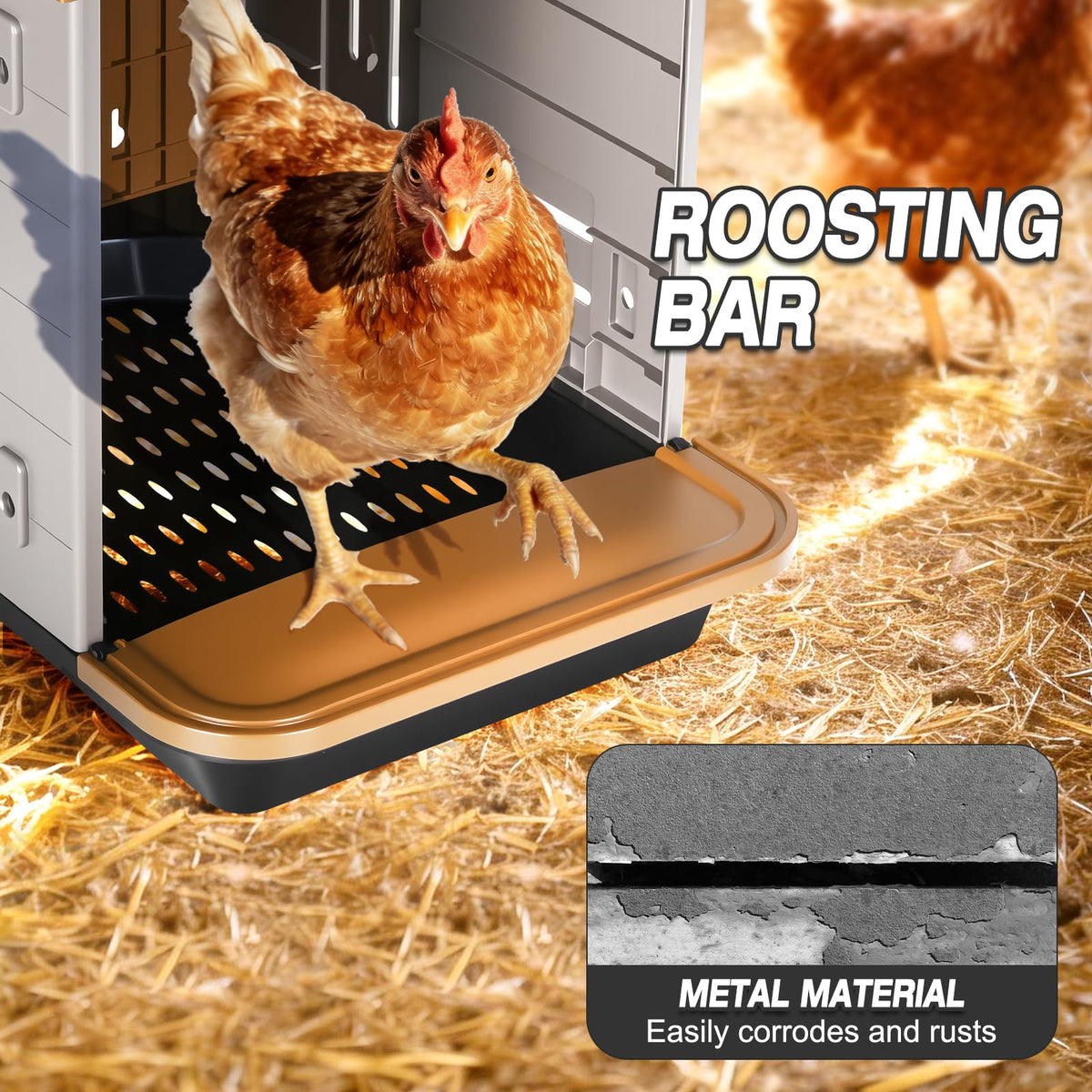 AugFir all-weather plastic construction resists rust and lasts.