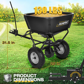 All‑season lawn broadcaster suitable for spring, summer, fall, and winter tasks