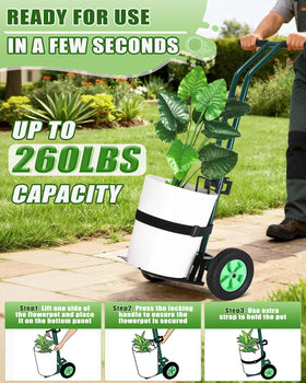 AugFir heavy-duty plant mover handles large pots with ease