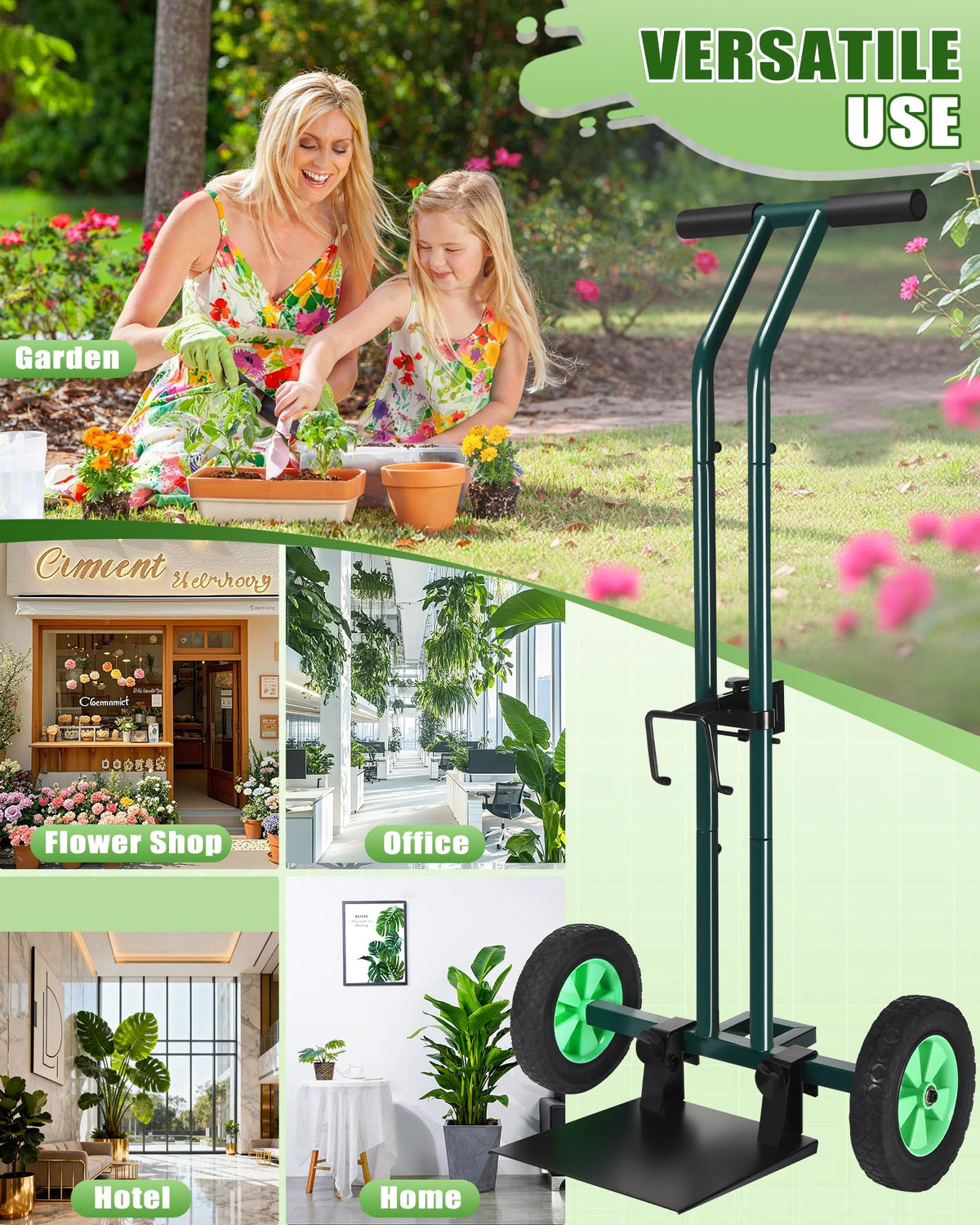 AugFir plant cart ideal for indoor and outdoor use
