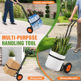 AugFir ergonomic handle reduces strain during long pot-moving sessions.