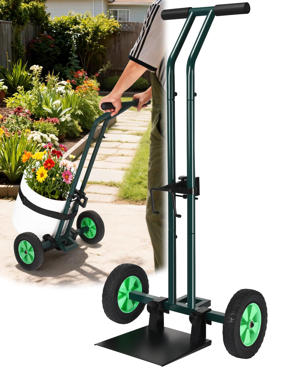 AugFir plant dolly with wheels and 260 lbs capacity for easy mobility across terrains