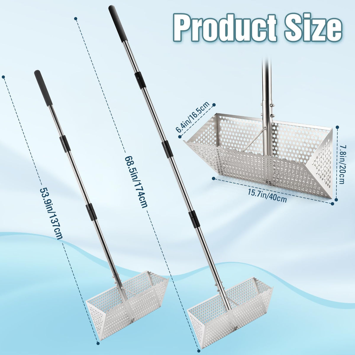 AugFir Stainless Steel Sand Sifter with teeth design for precise sand flea separation.
