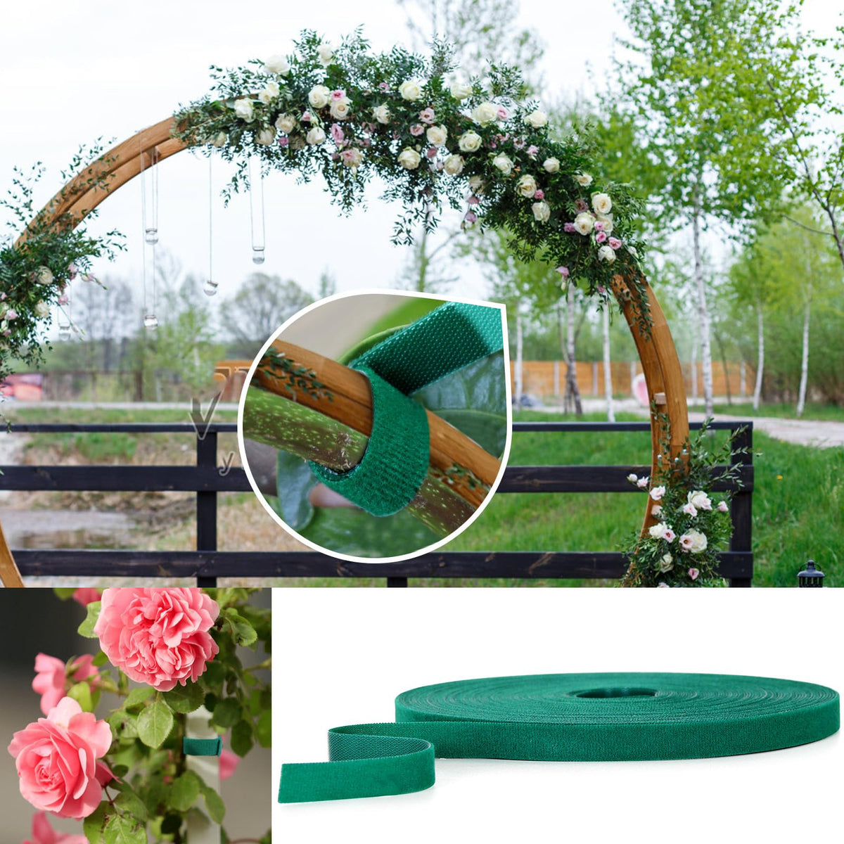 AUGHOA dual sided strap shows reliable grip on vines and saplings.