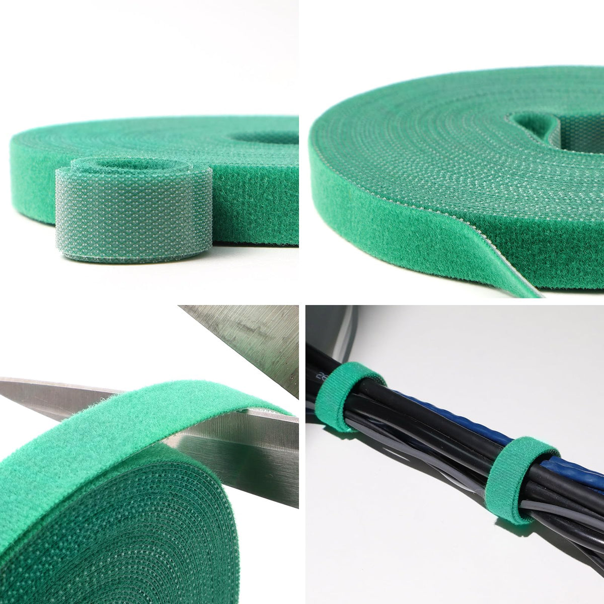 AUGHOA garden ties hook and loop close up highlighting knot free securing.