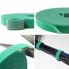 AUGHOA garden ties hook and loop close up highlighting knot free securing.