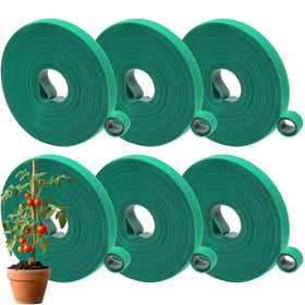 AUGHOA plant tape green roll six-pack shown for versatile garden ties and stakes.