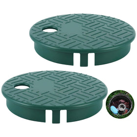 AUGHOA two-pack sprinkler valve box cover in green protects irrigation components