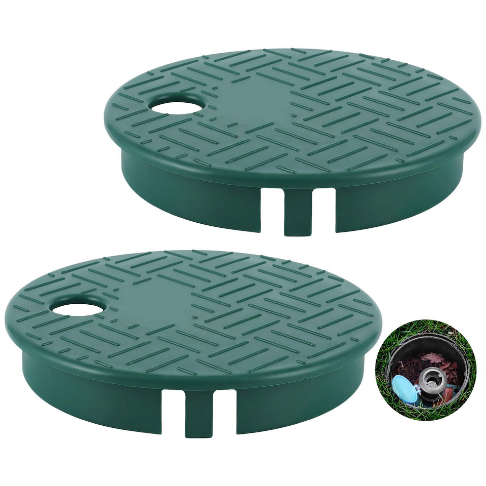 AUGHOA two-pack sprinkler valve box cover in green protects irrigation components