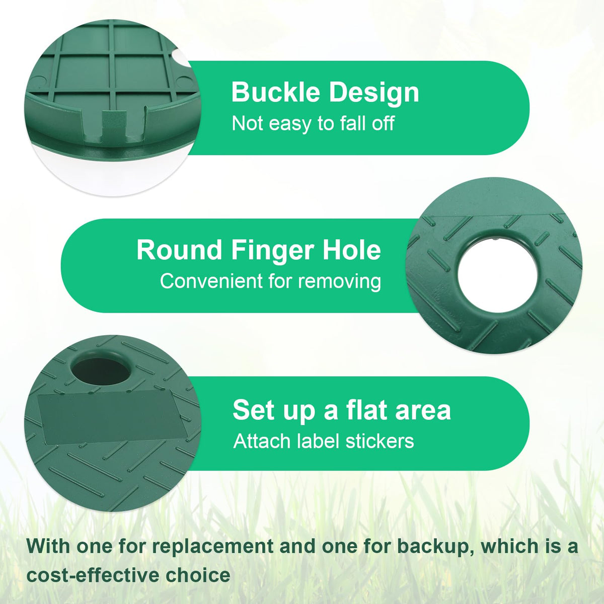 Top flat area is ideal for labeling