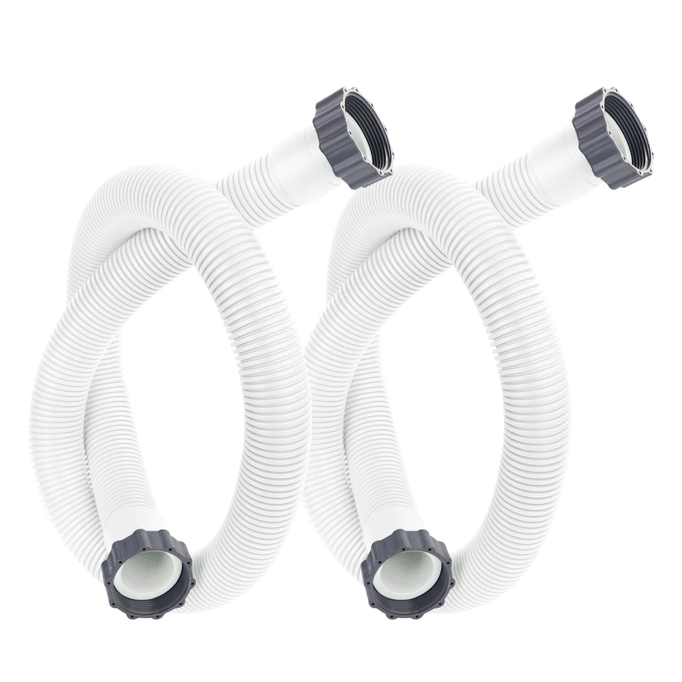 Augisteen 2-pack pool hoses 1-5in-59in for above-ground pools, flexible replacement option.