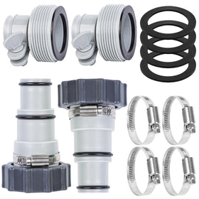 Augisteen A-type pool hose adapter connects 2 3/8 inch male threads with flexible hose options