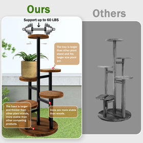 Outdoor patio use of the stand capturing sun while organizing plants.