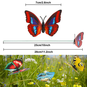 Augshy butterfly stakes with springs for gentle garden movement.