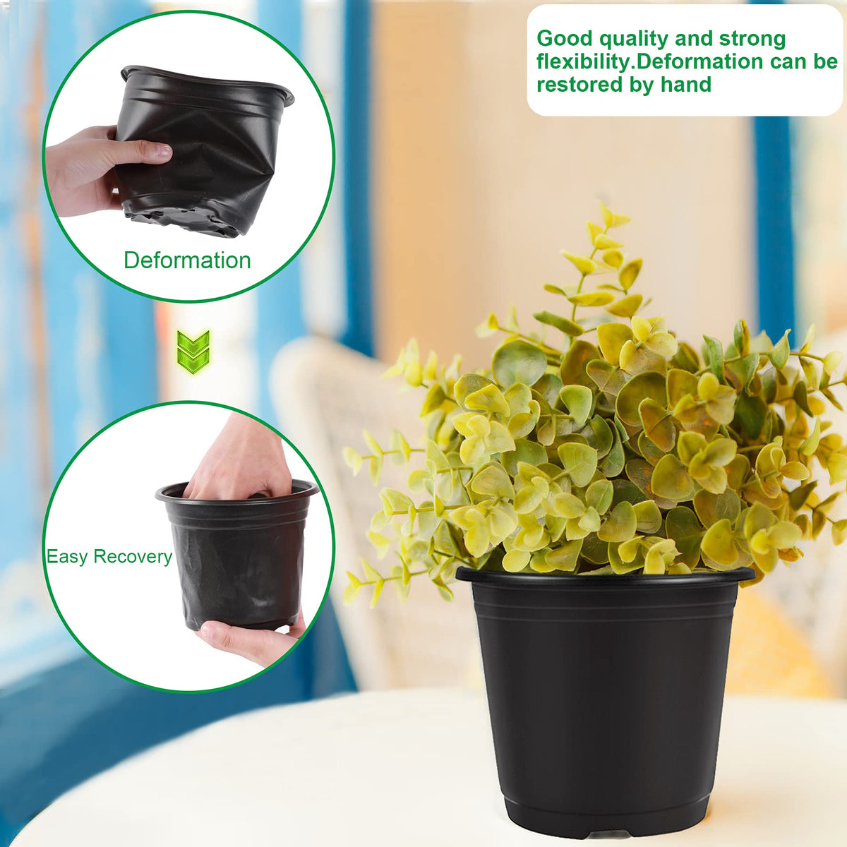 Augshy pots with drainage holes for airflow and drainage