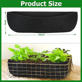 Augshy felt hanging basket liner highlighting water retention