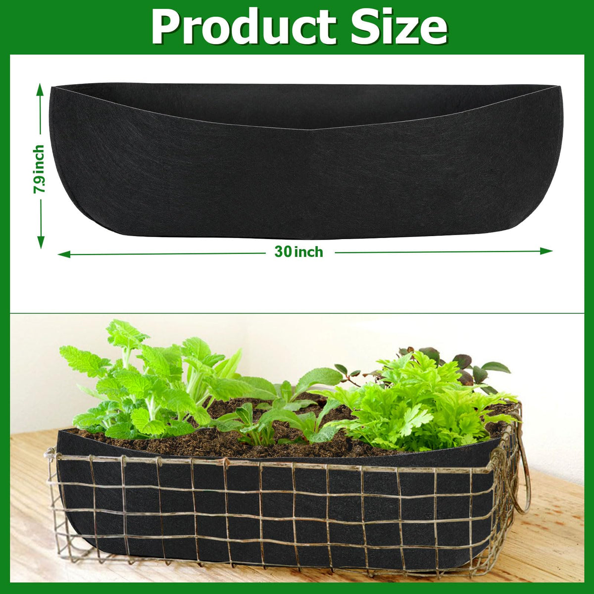Augshy hanging basket liner demonstrates easy installation and depth.