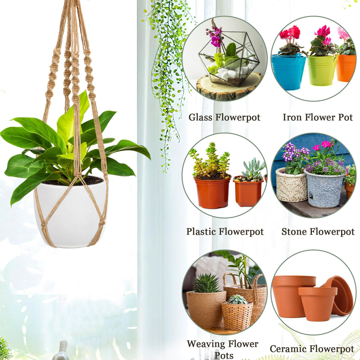 Augshy indoor-outdoor plant decor elevates balcony or patio space.