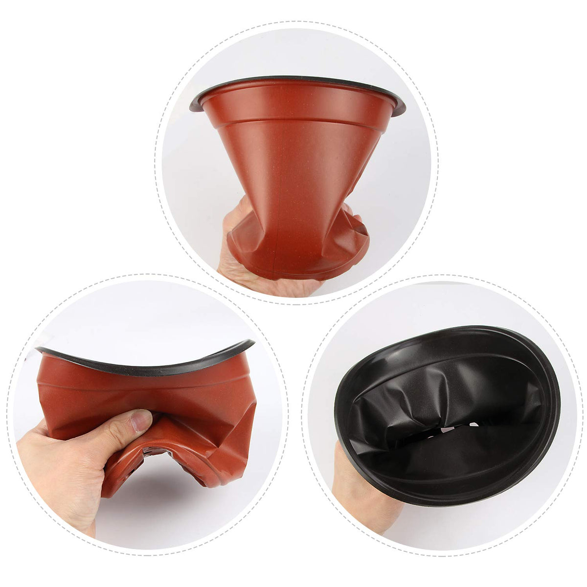 Augshy lightweight reusable pot offers easy handling for transplanting and seasonal repotting.