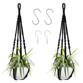 Augshy macrame hanging planter 2-pack displayed for indoor botanical display.