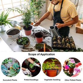 Augshy 4-inch eco-friendly PP plastic pot emphasizes durability and reuse potential.