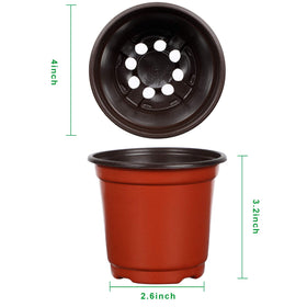 Augshy 4-inch side view shows red brick exterior and sturdy plastic for outdoor use.