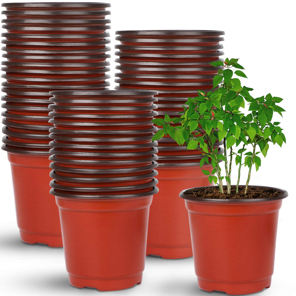 Augshy 4-inch nursery pot top view demonstrates compact seed-starting design.