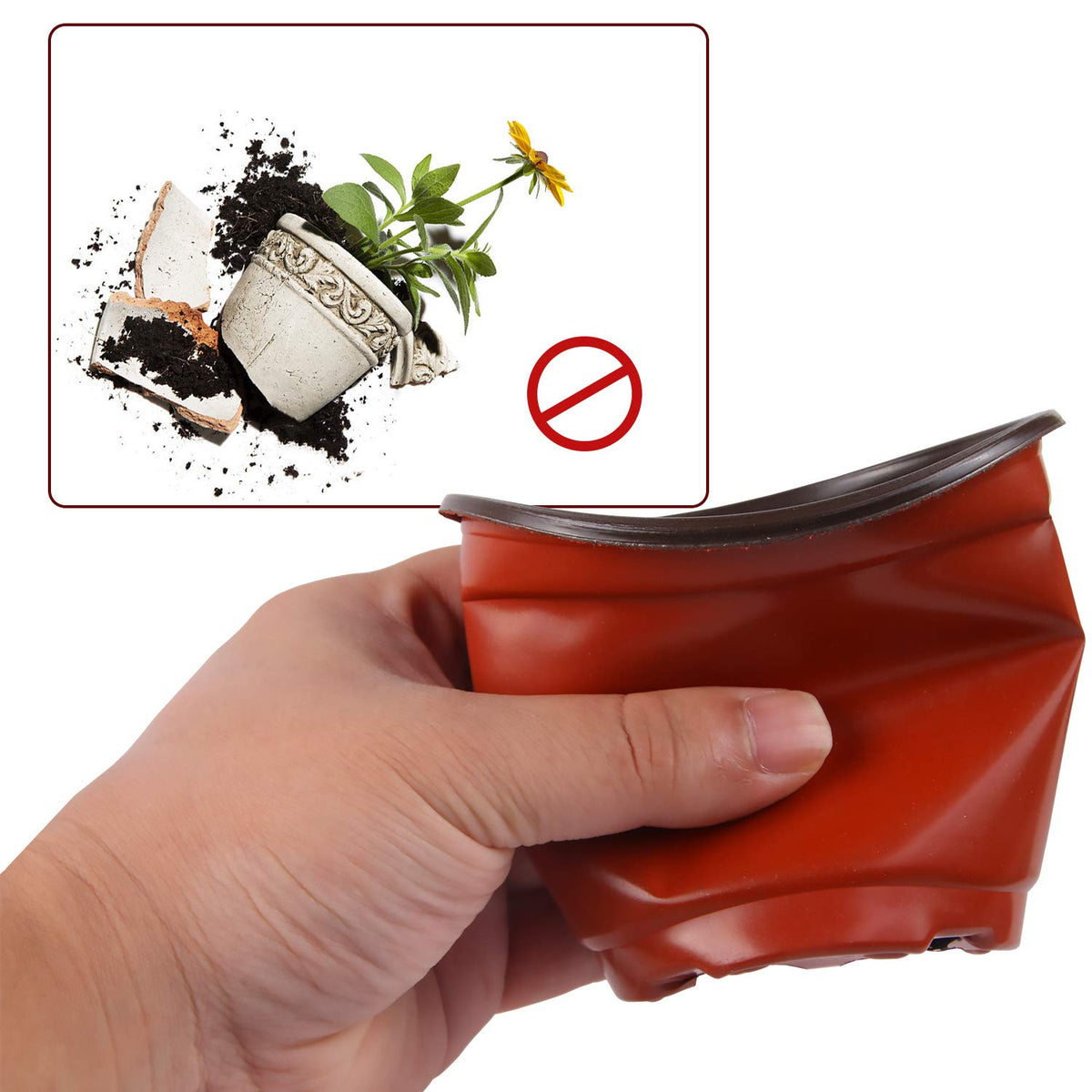 Augshy 4-inch pots detail reveals drain holes for healthy soil drainage