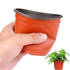 Augshy nursery pot features six drain holes for drainage and aeration.