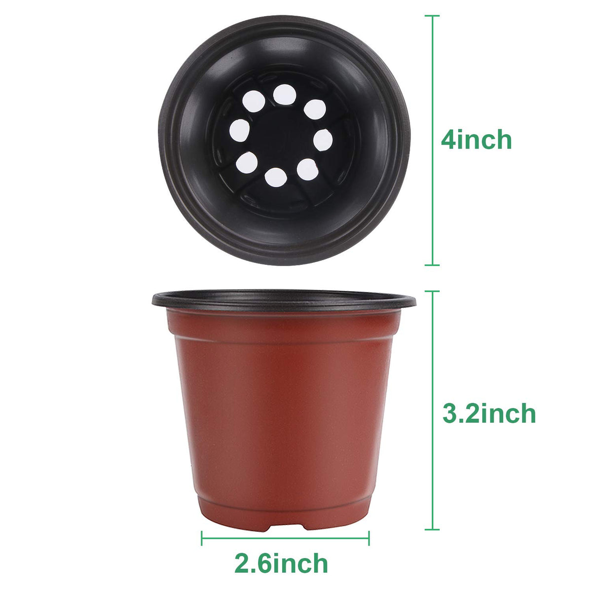 Augshy nursery pot showing drainage holes and thickened bottom for moisture control