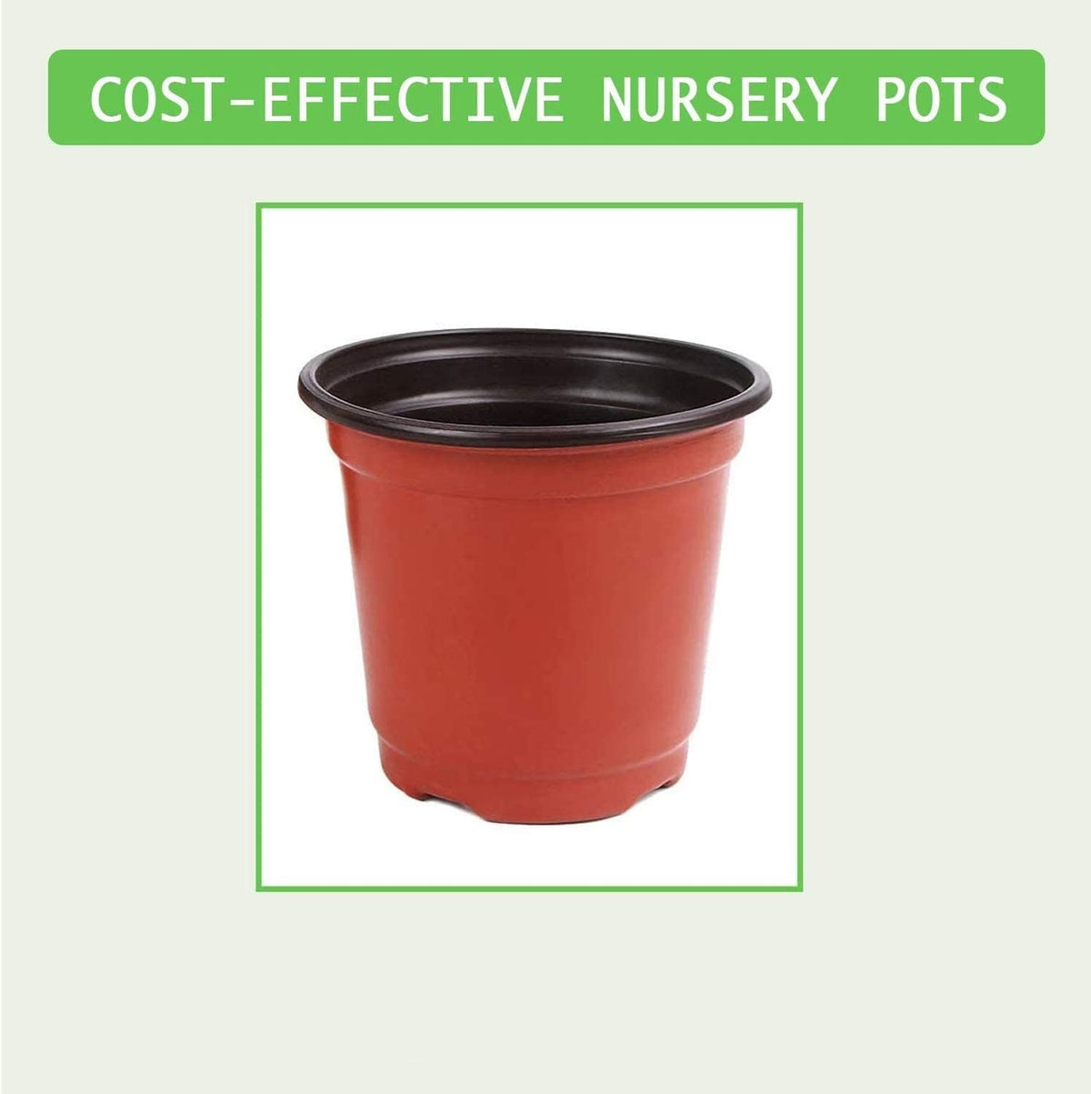 Augshy nursery pot exterior brick-red for stylish display.