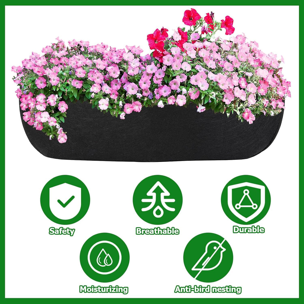 Augshy planter liner 24x7x7 inch fits most planters