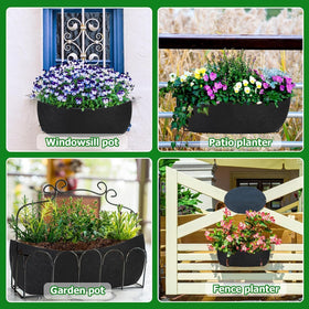 Augshy planter liner installed in a vegetable pot.