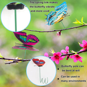 Augshy waterproof PVC butterfly stakes endure all seasons outdoors.