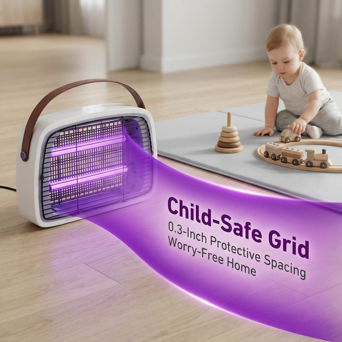 Removable tray and easy-clean design for quick maintenance.