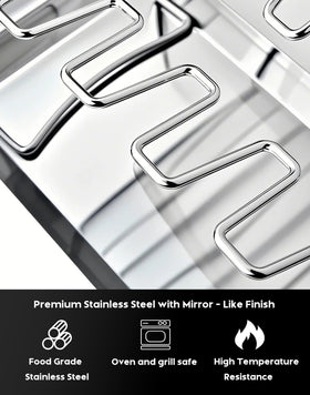 auisea mirror-finish drip pan simplifies post-gr BBQ cleanup