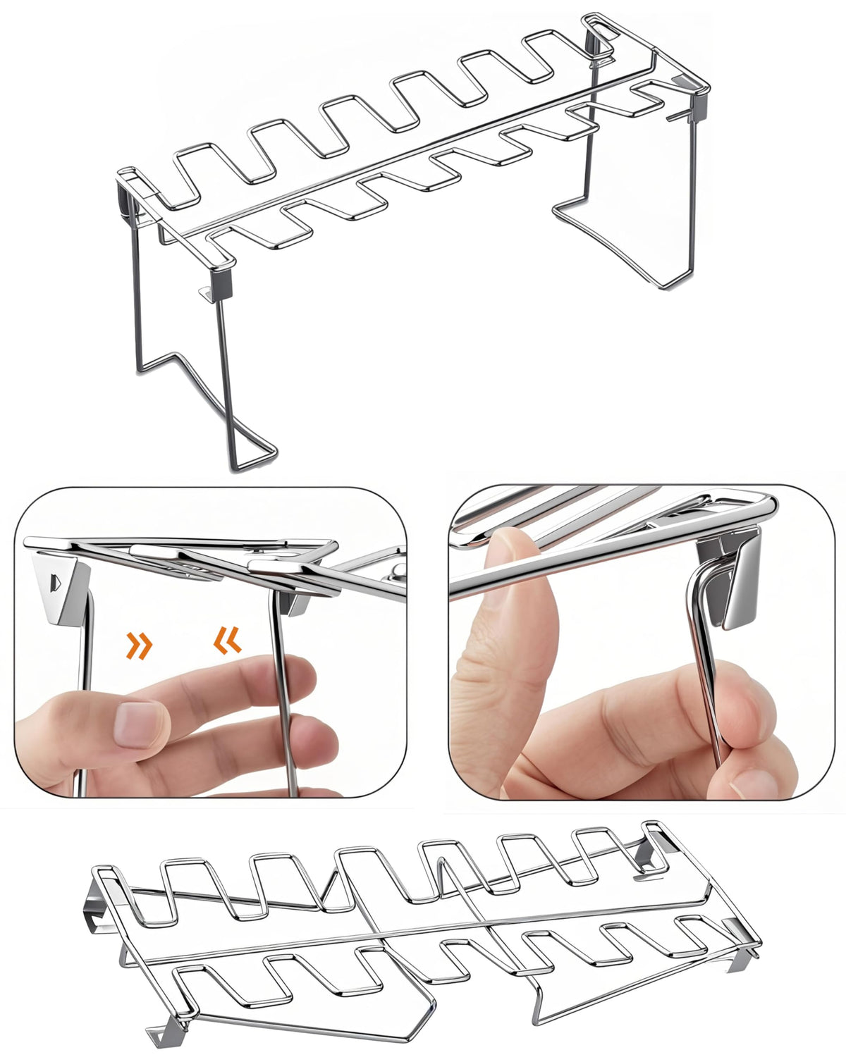 auisea premium stainless rack withstands high heat during grilling