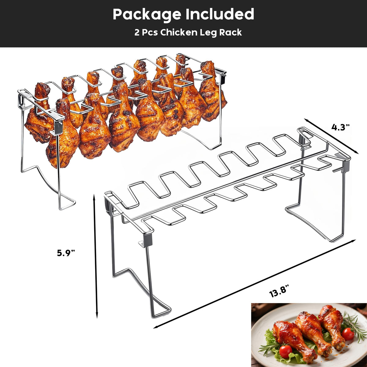 auisea two-pack drumstick rack set for family gatherings