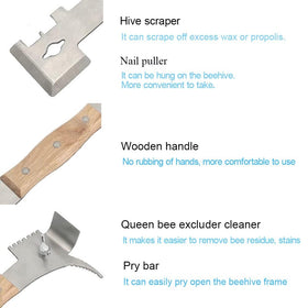 AukBeeFun cleaning scraper edge for removing debris after inspections.