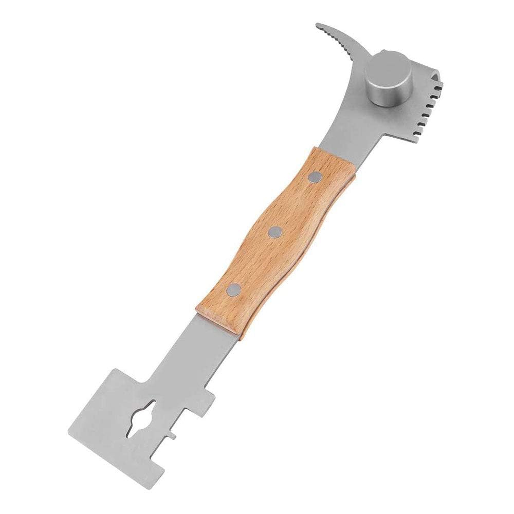 AukBeeFun wooden handle offers comfortable grip during long hive checks.