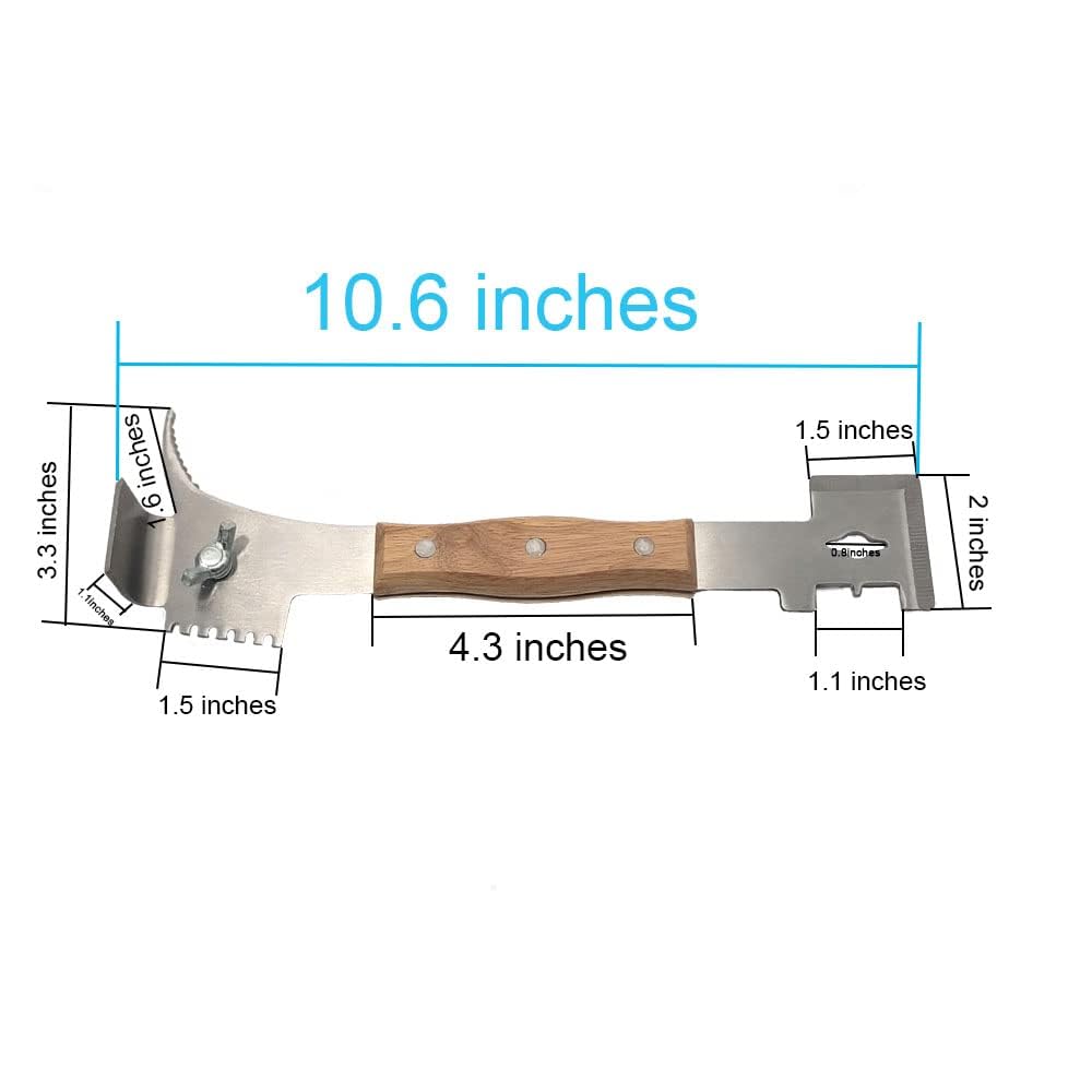 AukBeeFun frame lifter end shows sturdy steel, easing frame lifting without damage.