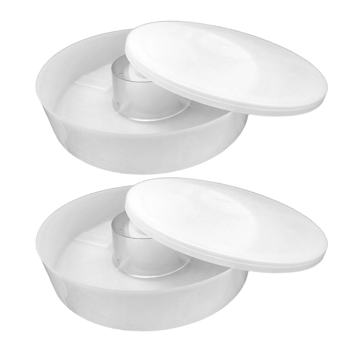 AukBeeFun rapid round bee feeder, front view, anti drowning grip for safe feeding