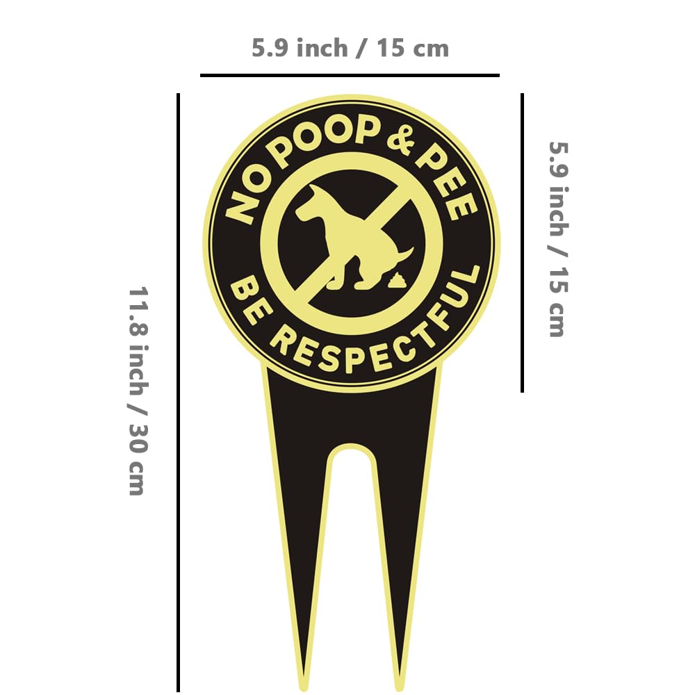 Aukstimes Be Respectful sign with stake shown side view for quick setup.