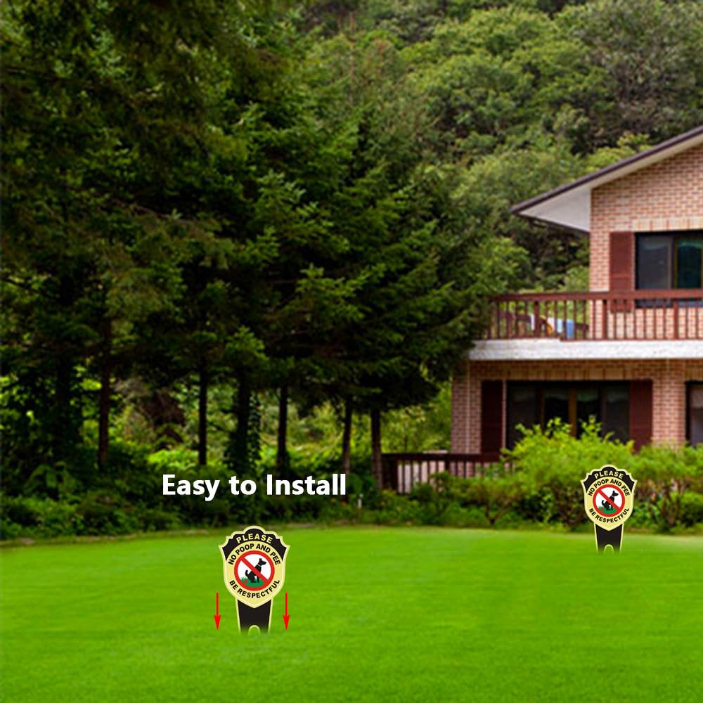 Aukstimes easy-install stake system enables quick setup in front yards.