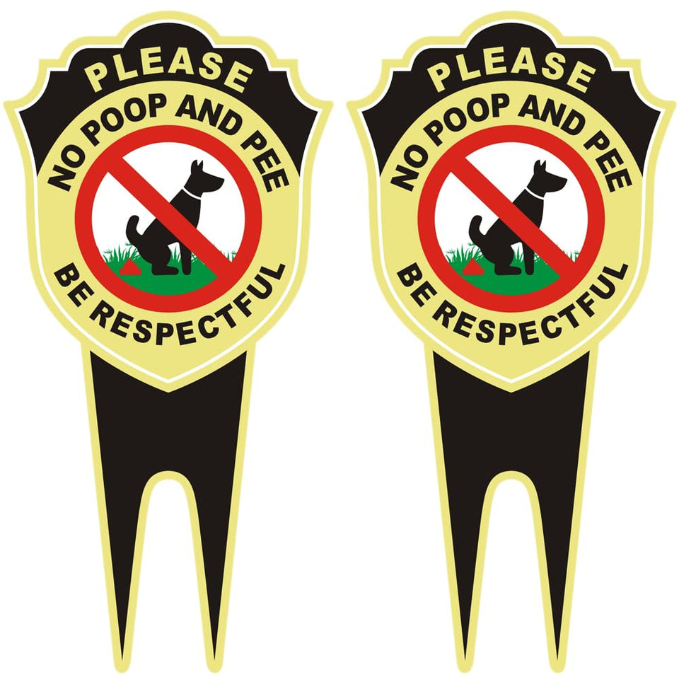 Aukstimes Please Be Respectful sign shown on dual-sided display for yards and gardens.
